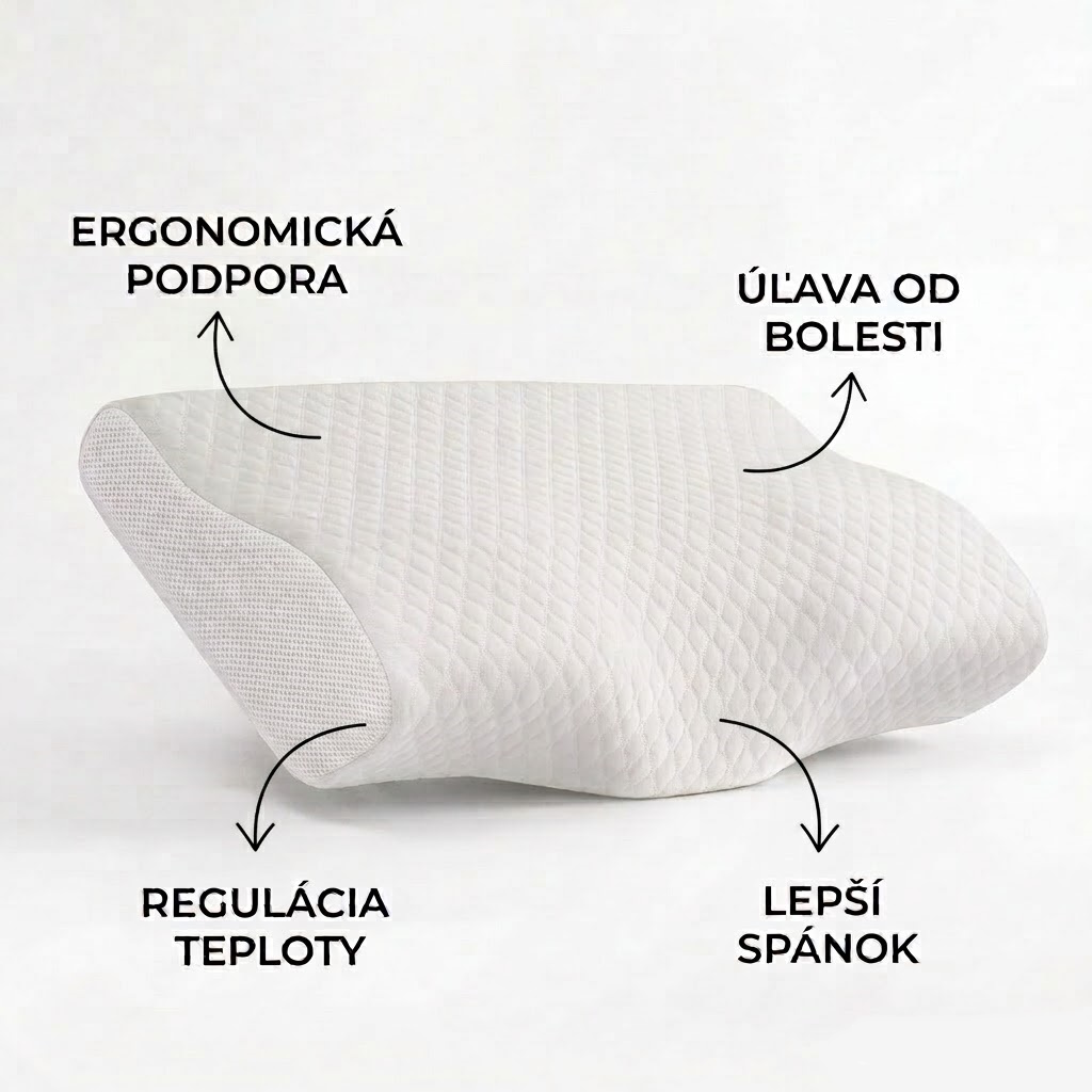 Ergonomický vankúš na podporu krku